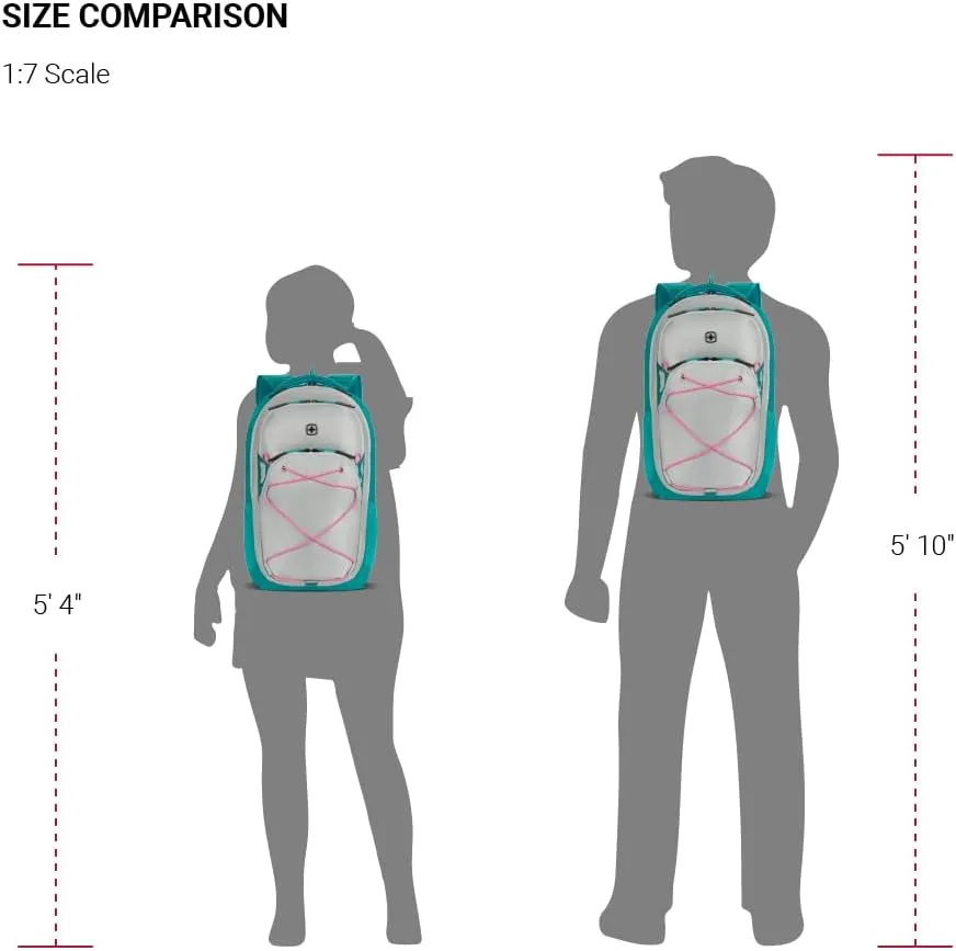 SwissGear 8175 Laptop Backpack, Teal/Light Grey Heather, 18 Inches