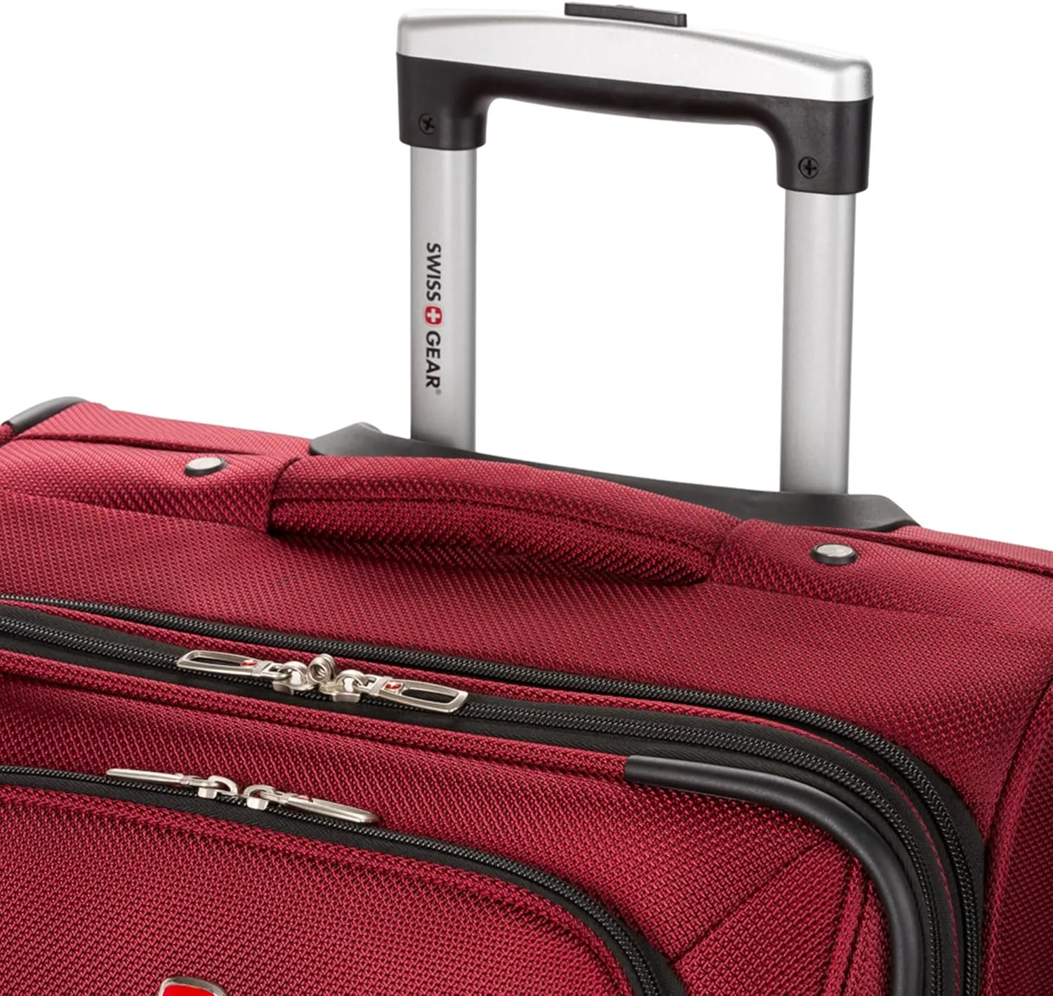 SwissGear Sion Softside Expandable Luggage, Burgundy, Checked-Medium 25-Inch