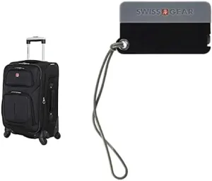 SwissGear Sion Softside Expandable Roller Luggage and Luggage ID Tag