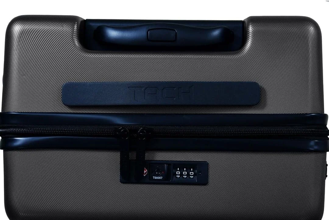 TACH V3.1 Hard Shell 3 Piece Luggage Set - 20, 24 & 28 inch Luggage | Carry On, Medium & Large Checked Suitcases | Patented Built-In Connecting System | Rolling Suitcase Links 9 Bags (Black)