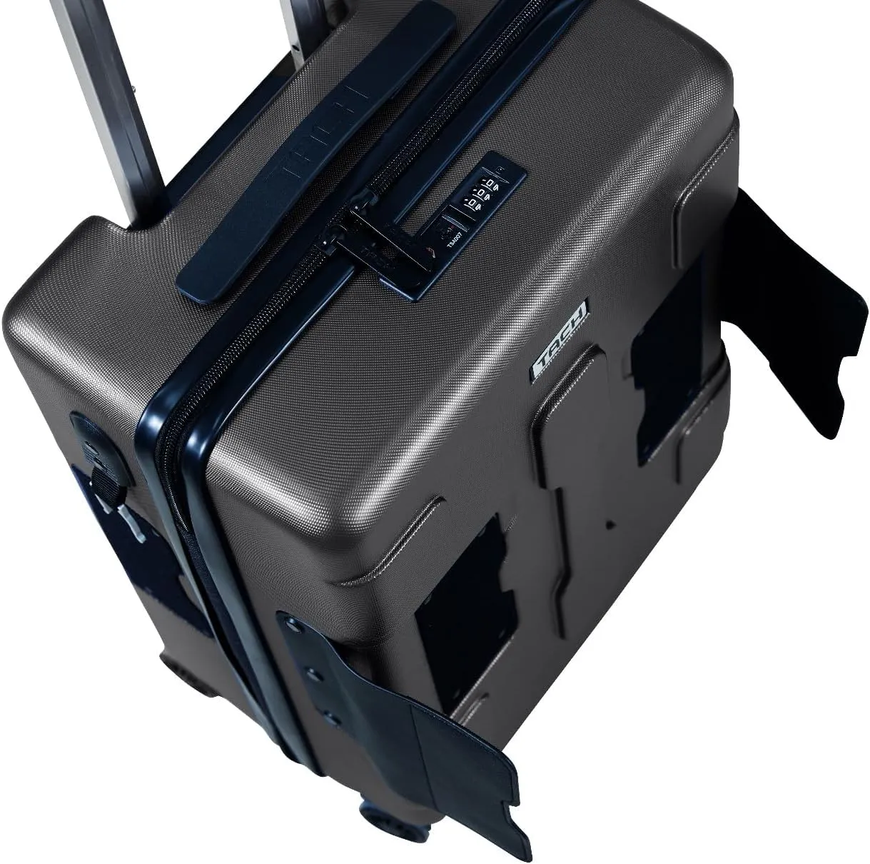 TACH V3.1 Hard Shell 3 Piece Luggage Set - 20, 24 & 28 inch Luggage | Carry On, Medium & Large Checked Suitcases | Patented Built-In Connecting System | Rolling Suitcase Links 9 Bags (Black)