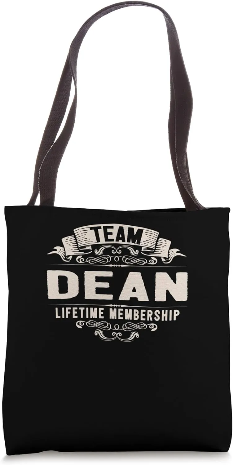 Team Dean Lifetime Membership Retro Last Name Vintage Tote Bag