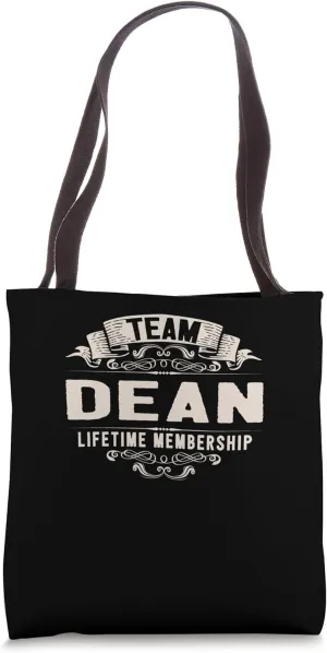 Team Dean Lifetime Membership Retro Last Name Vintage Tote Bag