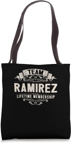 Team Ramirez Lifetime Membership Retro Last Name Vintage Tote Bag