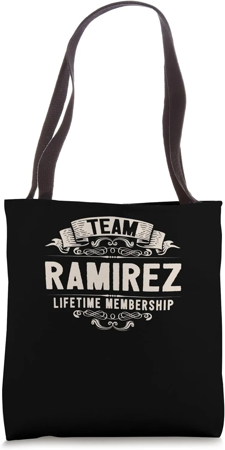 Team Ramirez Lifetime Membership Retro Last Name Vintage Tote Bag