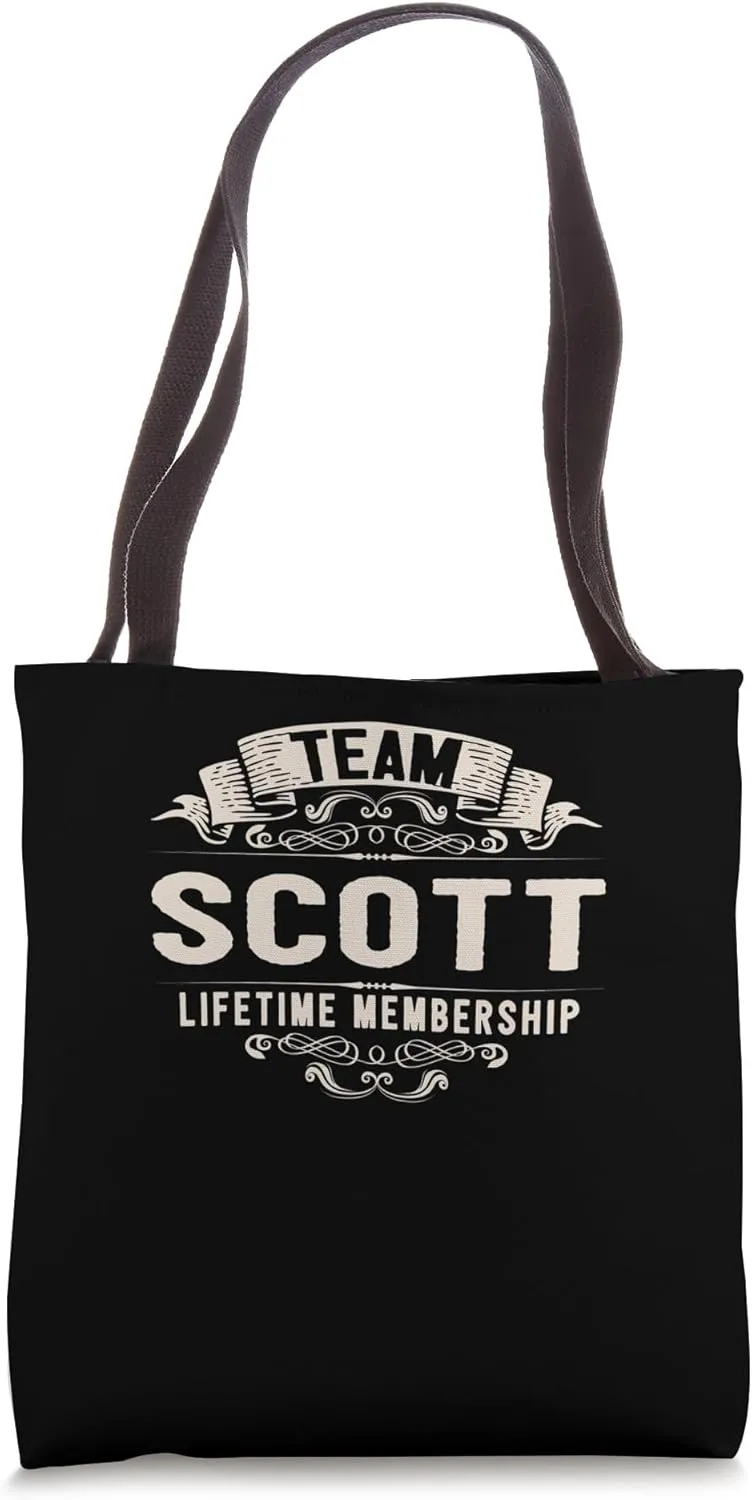 Team Scott Lifetime Membership Retro Last Name Vintage Tote Bag