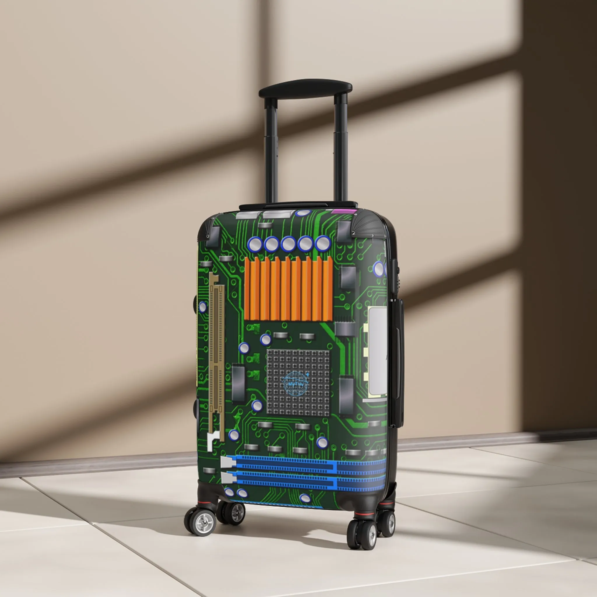 Tech-Inspired Carry-On Suitcase for Travel Enthusiasts