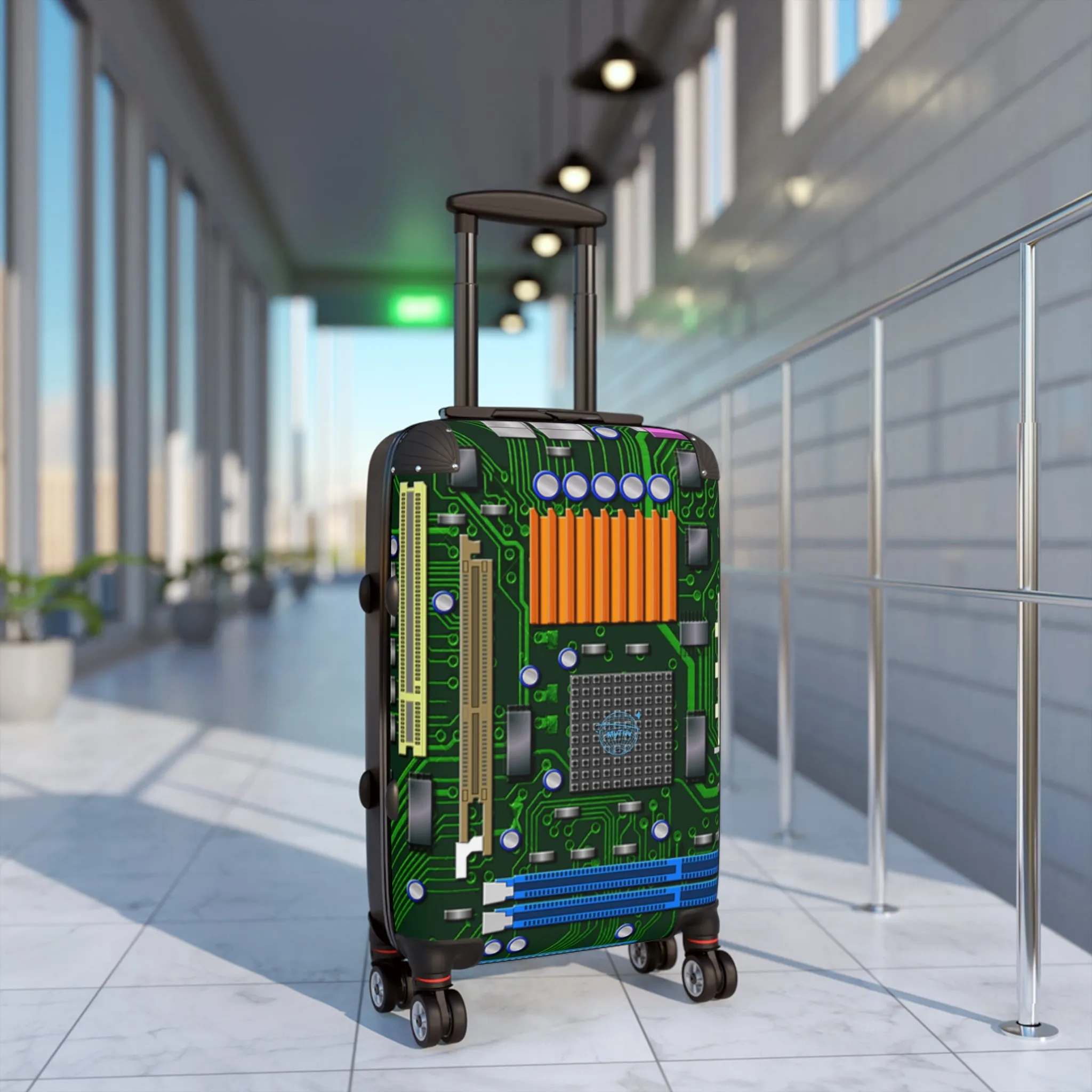 Tech-Inspired Carry-On Suitcase for Travel Enthusiasts