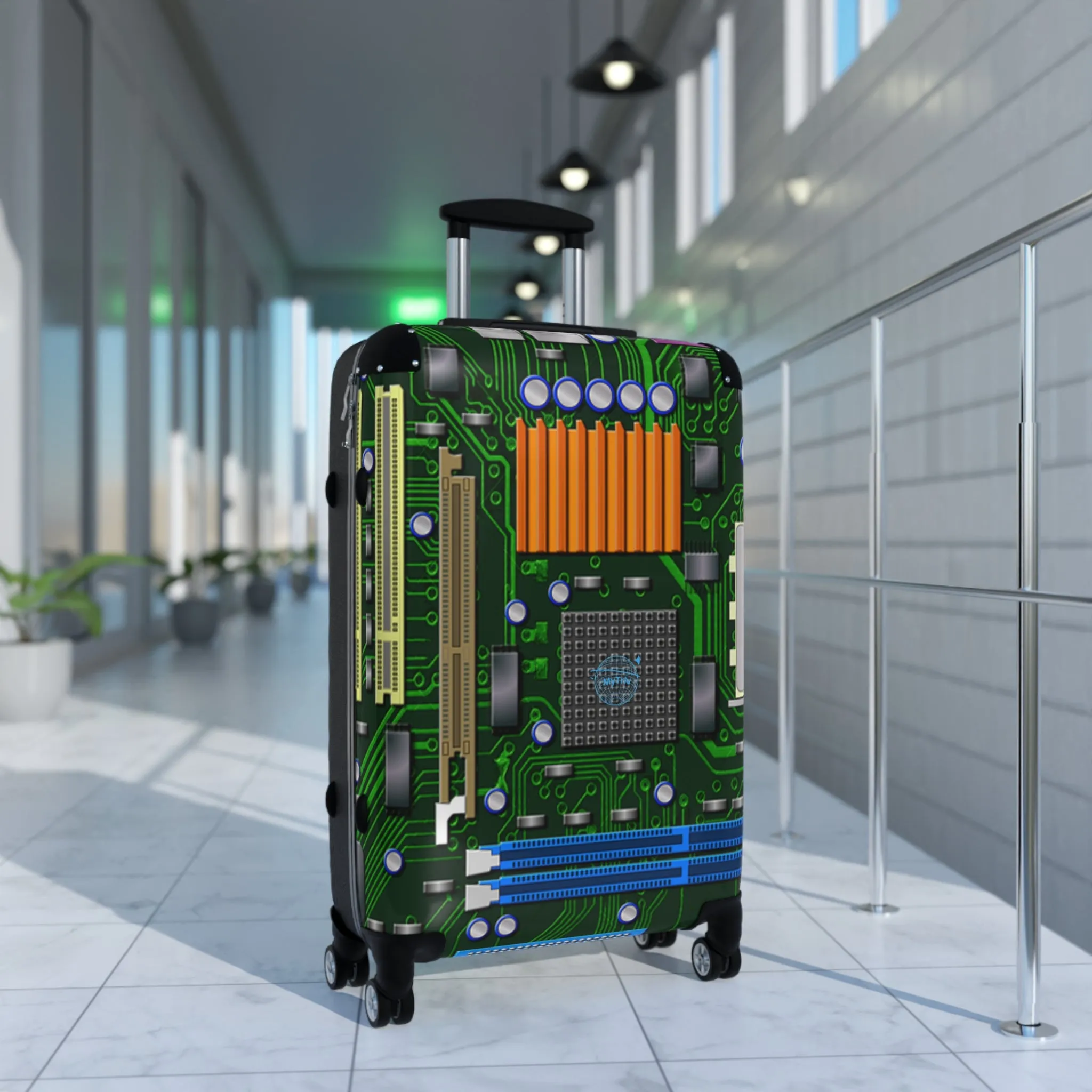 Tech-Inspired Carry-On Suitcase for Travel Enthusiasts