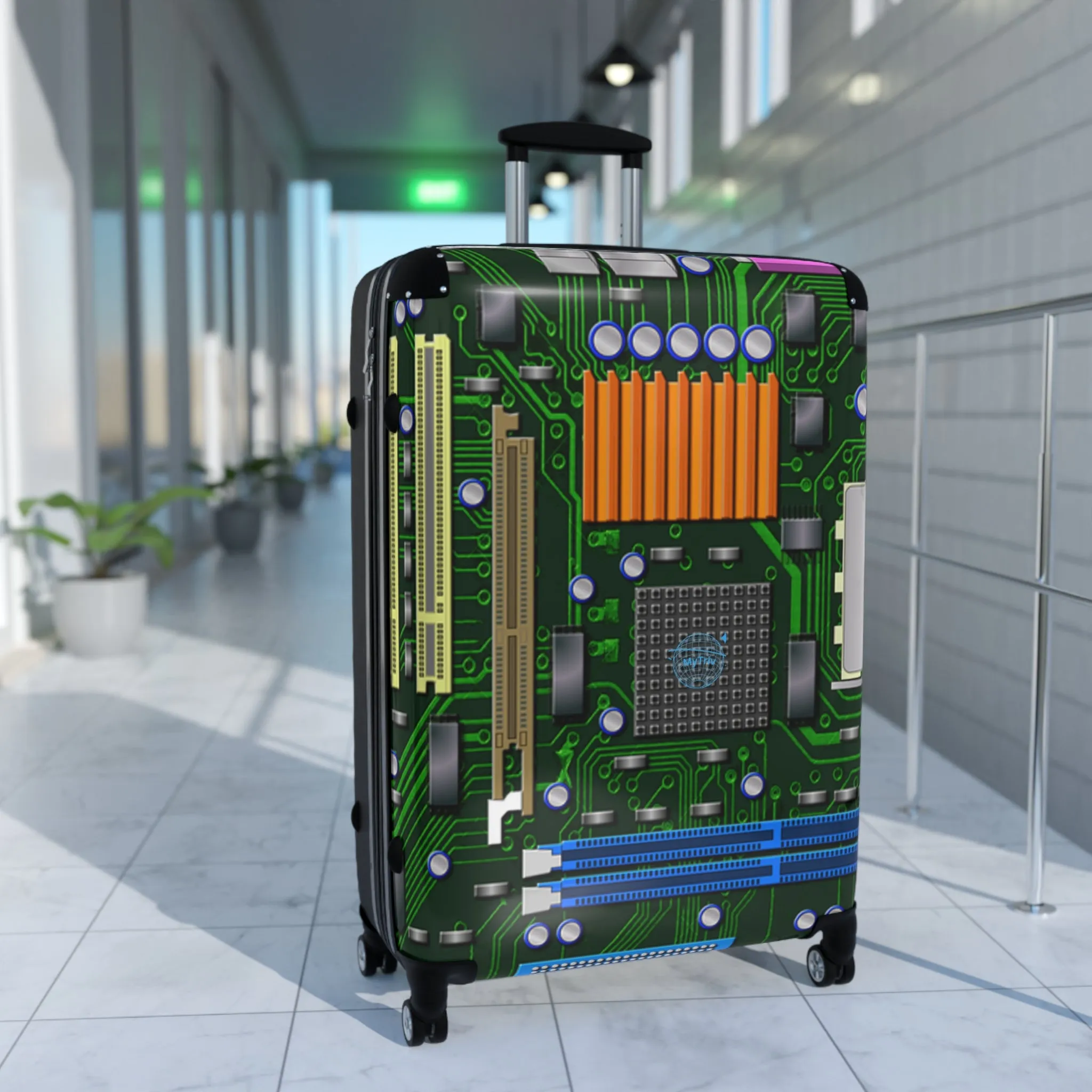 Tech-Inspired Carry-On Suitcase for Travel Enthusiasts