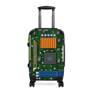 Tech-Inspired Carry-On Suitcase for Travel Enthusiasts