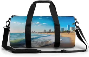 Tel Aviv Israel Sports Gym Bag Durable Workout Bags Travel Duffel Bags Yoga Exercise Bag for Women Men