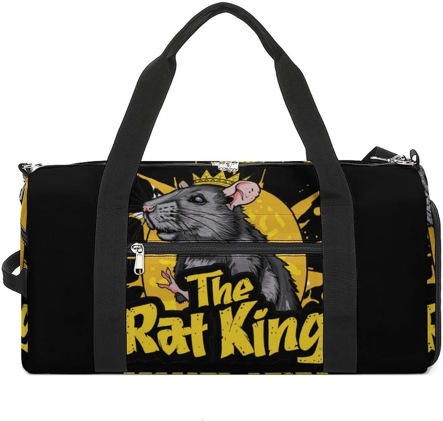 The Rat King Cute Sports Gym Bag Lightweight Travel Duffle Bag Carry on Weekender Bags for Women Men