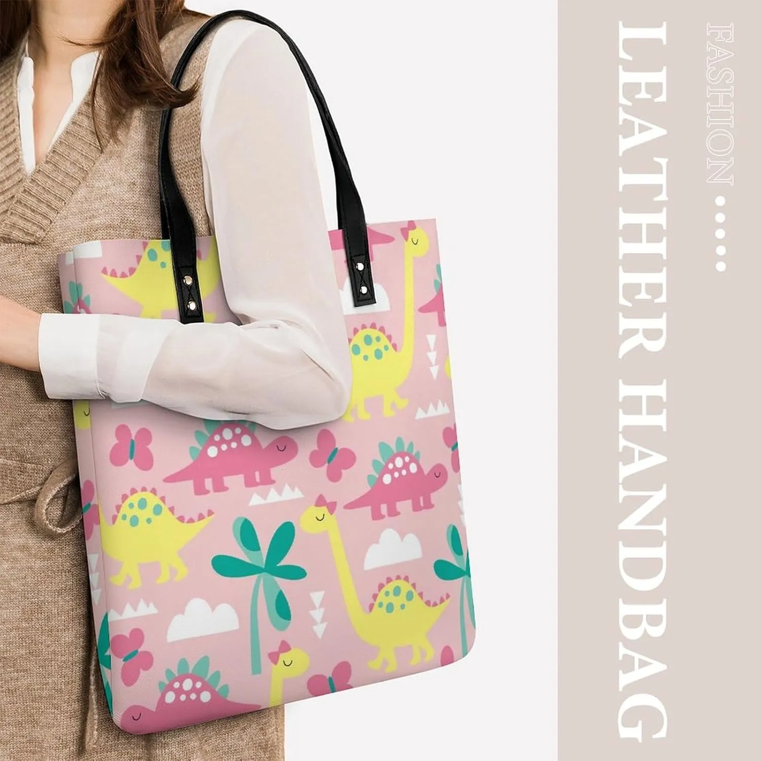 TigerPrint Fashionable All Printed Leather Handbag Unisex