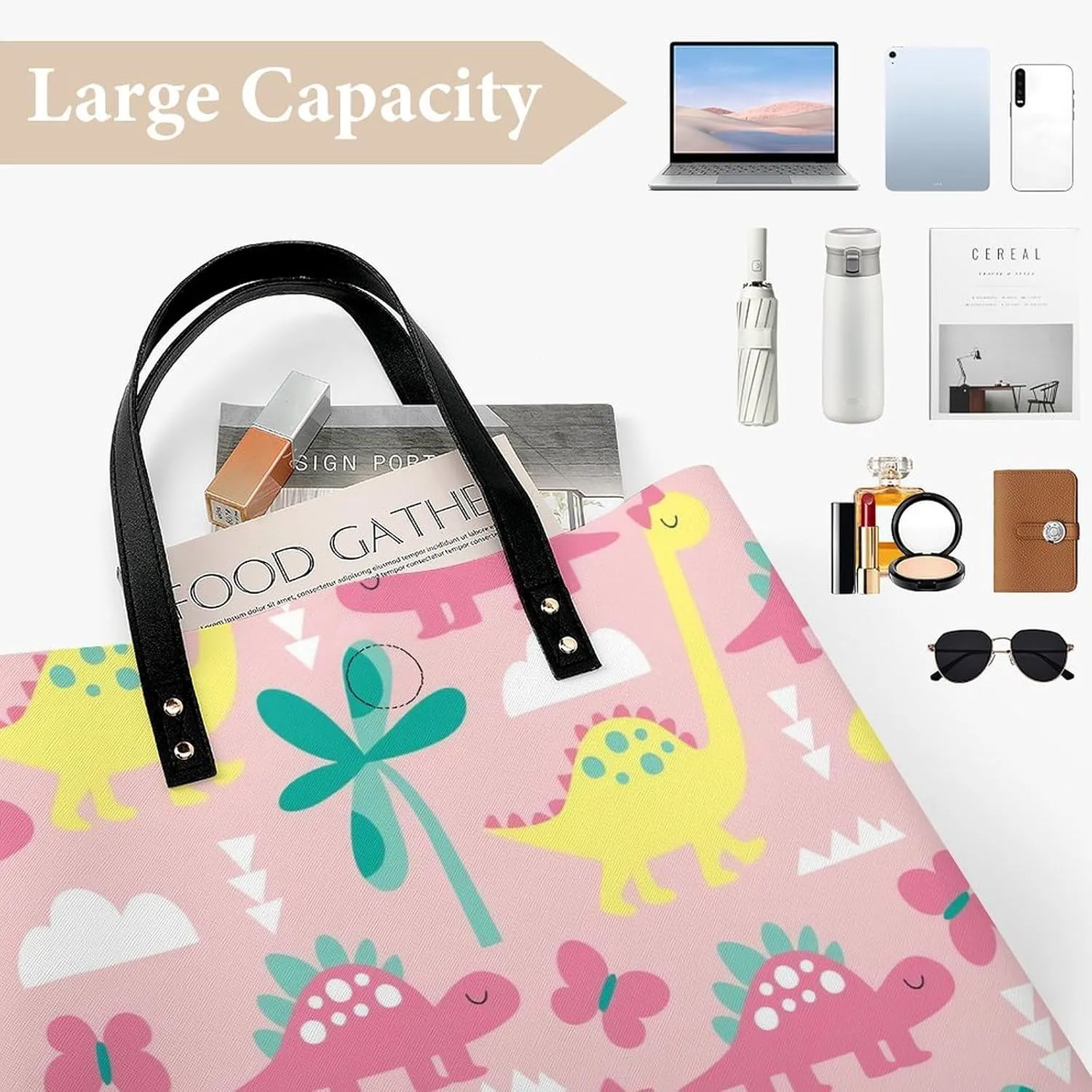 TigerPrint Fashionable All Printed Leather Handbag Unisex