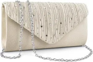 TINDTOP Evening Clutch Purses for Women Handbags for Formal Wedding Party Cocktail Prom Crossbody Shoulder Envelope Bag