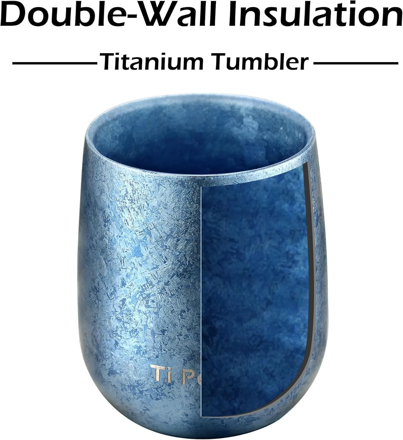 Titanium Tumbler 8fl. oz/240ml Drinking Cup Insulated Double Wall Titanium Cup