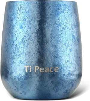 Titanium Tumbler 8fl. oz/240ml Drinking Cup Insulated Double Wall Titanium Cup