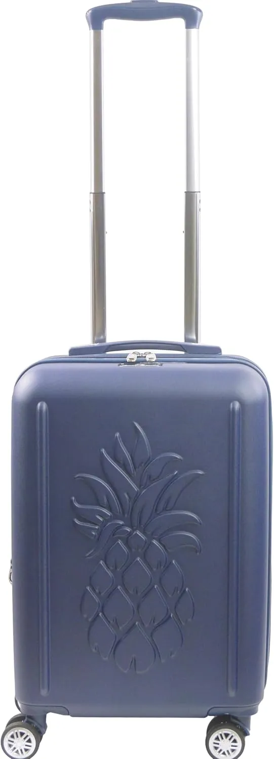 Tommy Bahama 22.5 Inches Rolling Carry On, Hard-Sided Suitcases with Spinner Wheels, Navy
