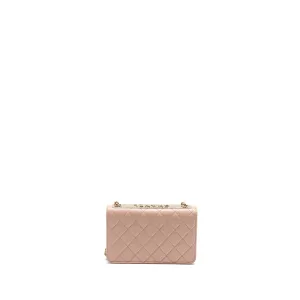 Top-tier (microchip) CHANEL L Wallet Quilted Lambskin Trendy On Affordable luxury Chain Pink CC Light