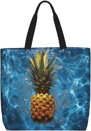 Tote Bag for Women Grocery Bag Reusable Shopping Bag Rainbow Flower Sea Handbag Foldable Shoulder Bag