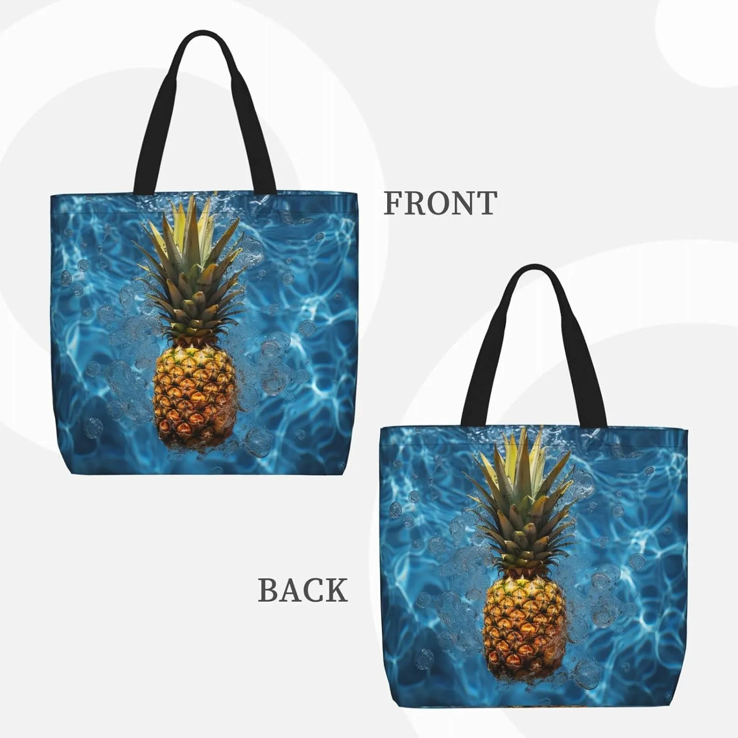 Tote Bag for Women Grocery Bag Reusable Shopping Bag Rainbow Flower Sea Handbag Foldable Shoulder Bag