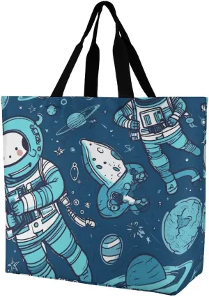 Tote Bag for Women Soar Into Space Printed Shoulder Bags Large Tote Bag Beach Bag Handbag for Daily Life