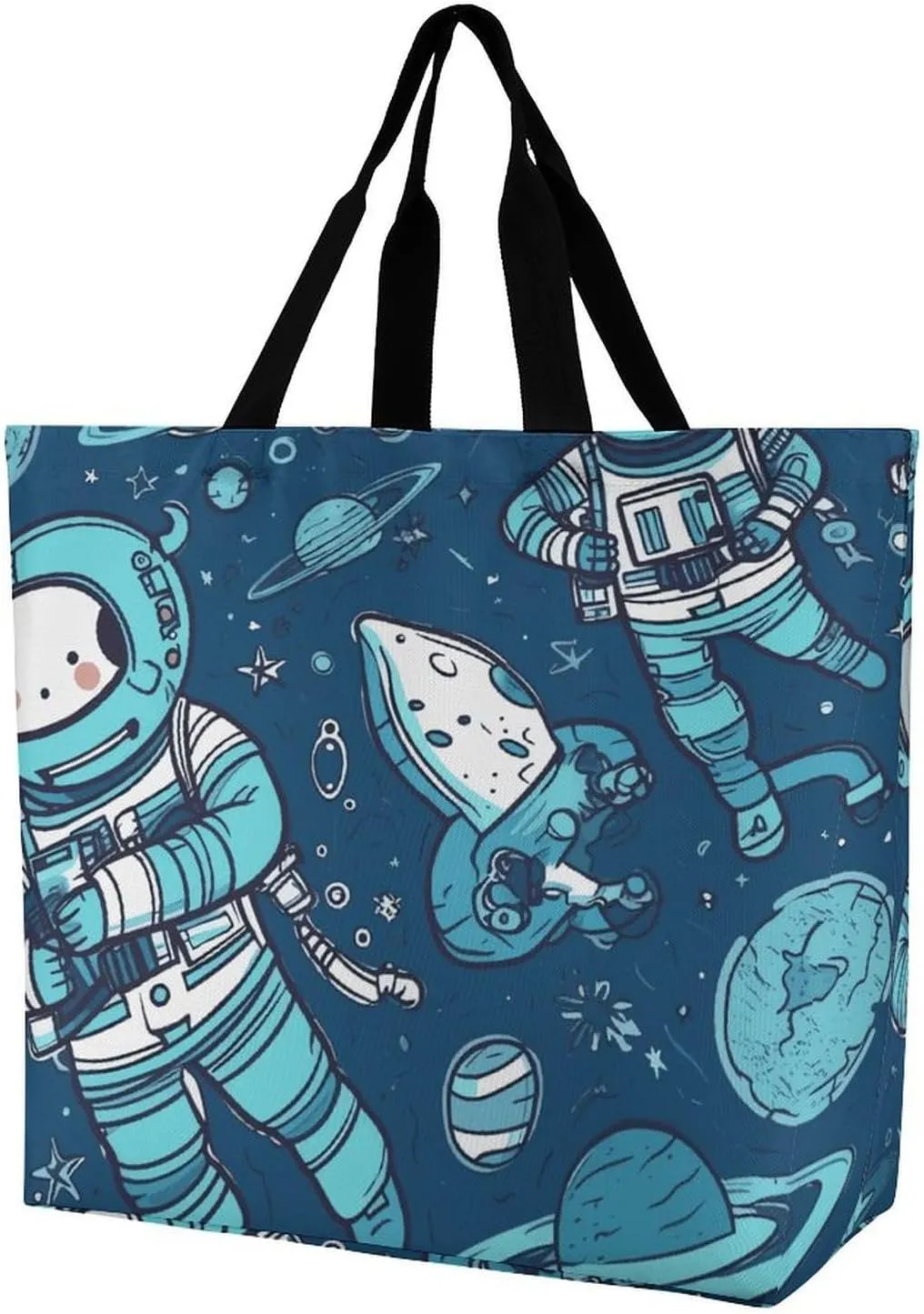 Tote Bag for Women Soar Into Space Printed Shoulder Bags Large Tote Bag Beach Bag Handbag for Daily Life