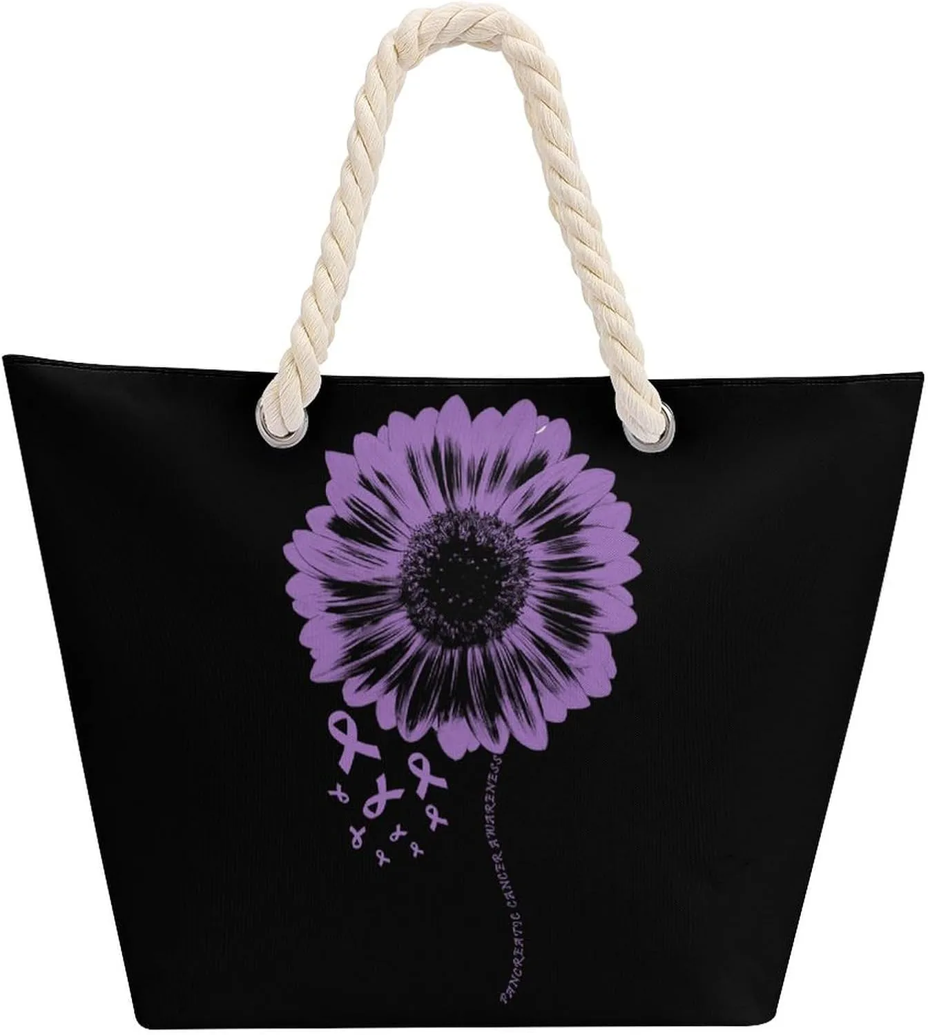 Tote Bag Large Handles Beach Bag with Zipper for Shopping Groceries Travel Outdoors Swim Pool Bag