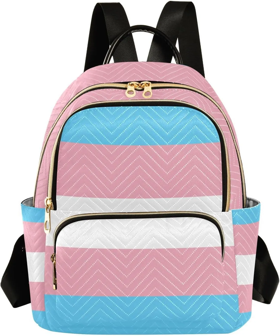 Transgender Pride Flag Mini Backpack for Women, Travel Backpack Purse Daypack Shoulder Bag for Ladies