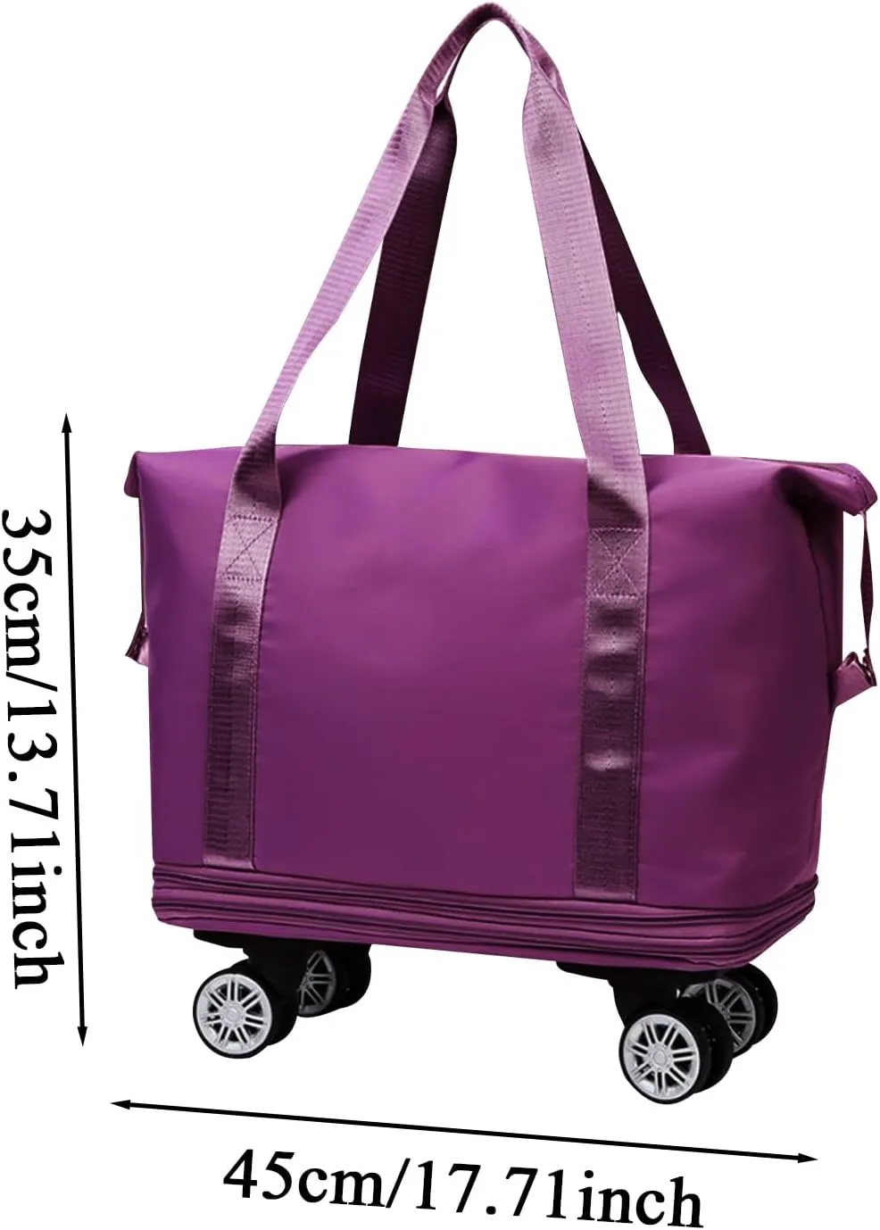 Travel Bag, Expandable Travel Bag with Wheels, Lightweight Large Capacity Luggage, Foldable Trolley Bags for Weekend Getaways, Business Trips, Family Vacations, Holiday Use