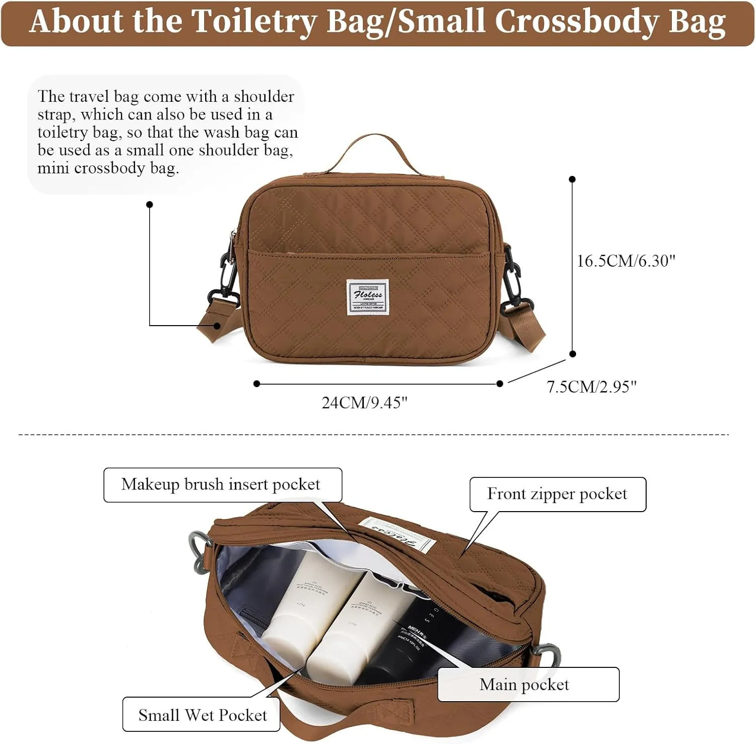 Travel Bag for Women, Overnight Duffel Weekender Bag with Toiletry Bag,Gym Bag with Wet Pocket,Personal Item Carry On Bag