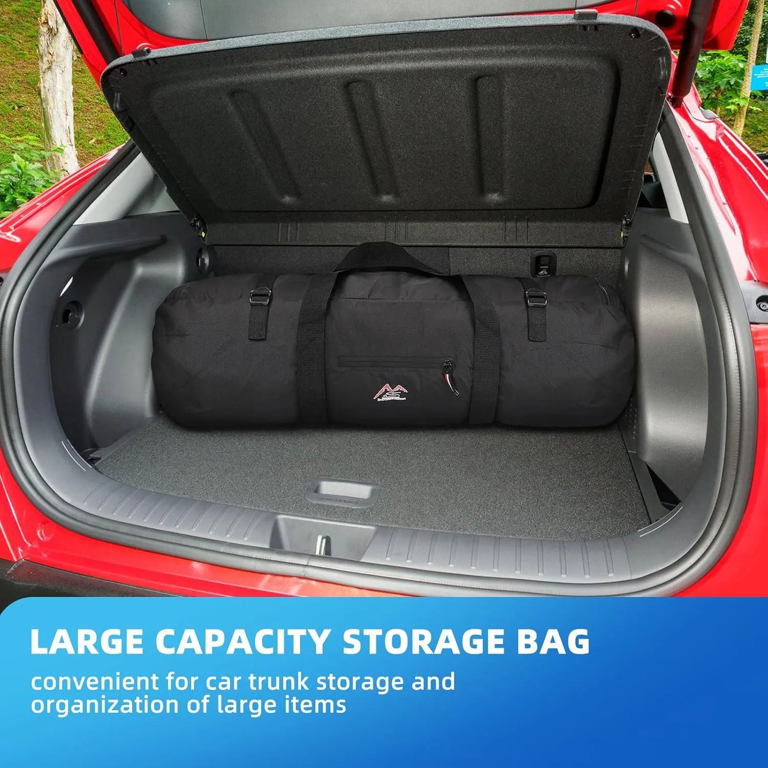 Travel Duffel Bag 37L/63L/125L Oversized Duffel Bag, Upgrade Zipper, Durable and Waterproof, Suitable for Camping Bag Travel Storage Bag Tent StorageBag Sports Equipment Bag (Black, S,37L)