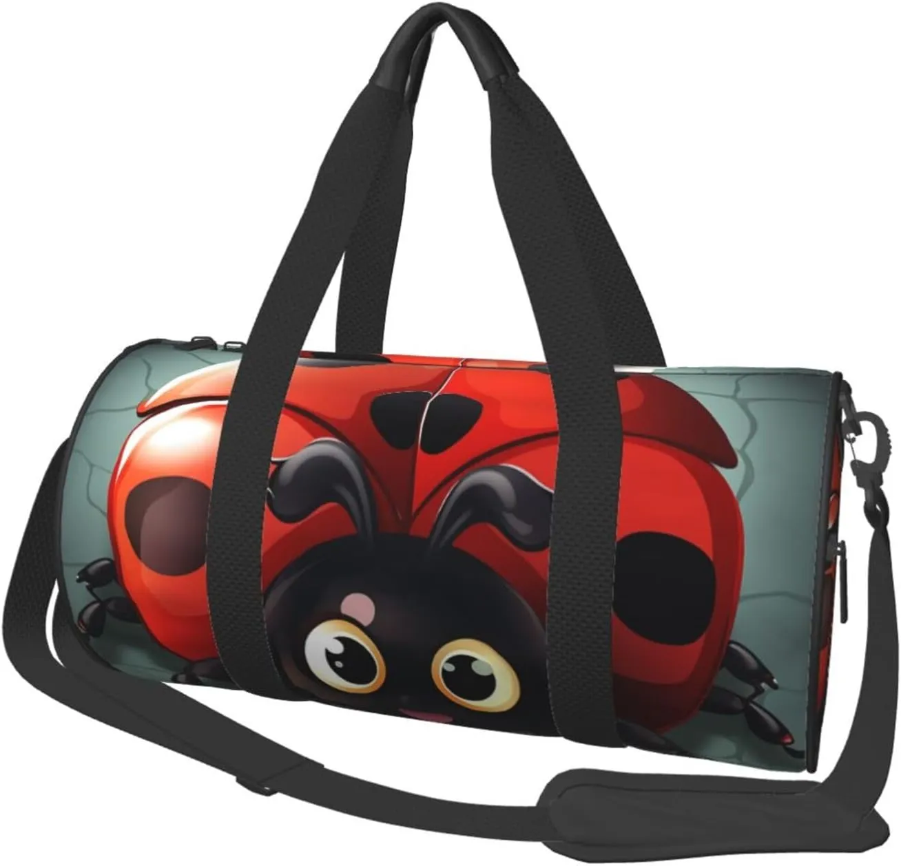Travel Duffel Bag Foldable Weekender Overnight Bag Cartoon Ladybug Sports Tote Gym Bag Large Capacity Lightweight Carry On Luggage Bag for Men Women