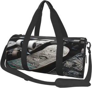 Travel Duffel Bag Foldable Weekender Overnight Bag Skate Boards Sports Tote Gym Bags Large Capacity Lightweight Carry On Luggage Bags for Men Women