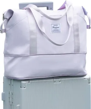 Travel Duffel Bag, Sports Tote Gym Bag, Shoulder Weekender Overnight Bag for Women