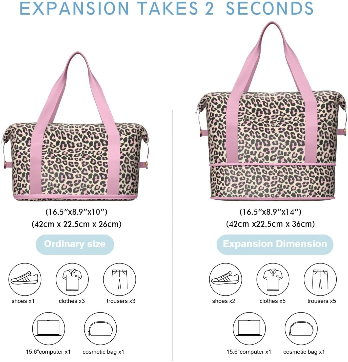Travel Duffel Bag,Large Weekender Tote for Women, Shoulder Weekender Overnight Bag for Women,Gym Duffel Bag with Wet Pocket