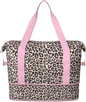 Travel Duffel Bag,Large Weekender Tote for Women, Shoulder Weekender Overnight Bag for Women,Gym Duffel Bag with Wet Pocket