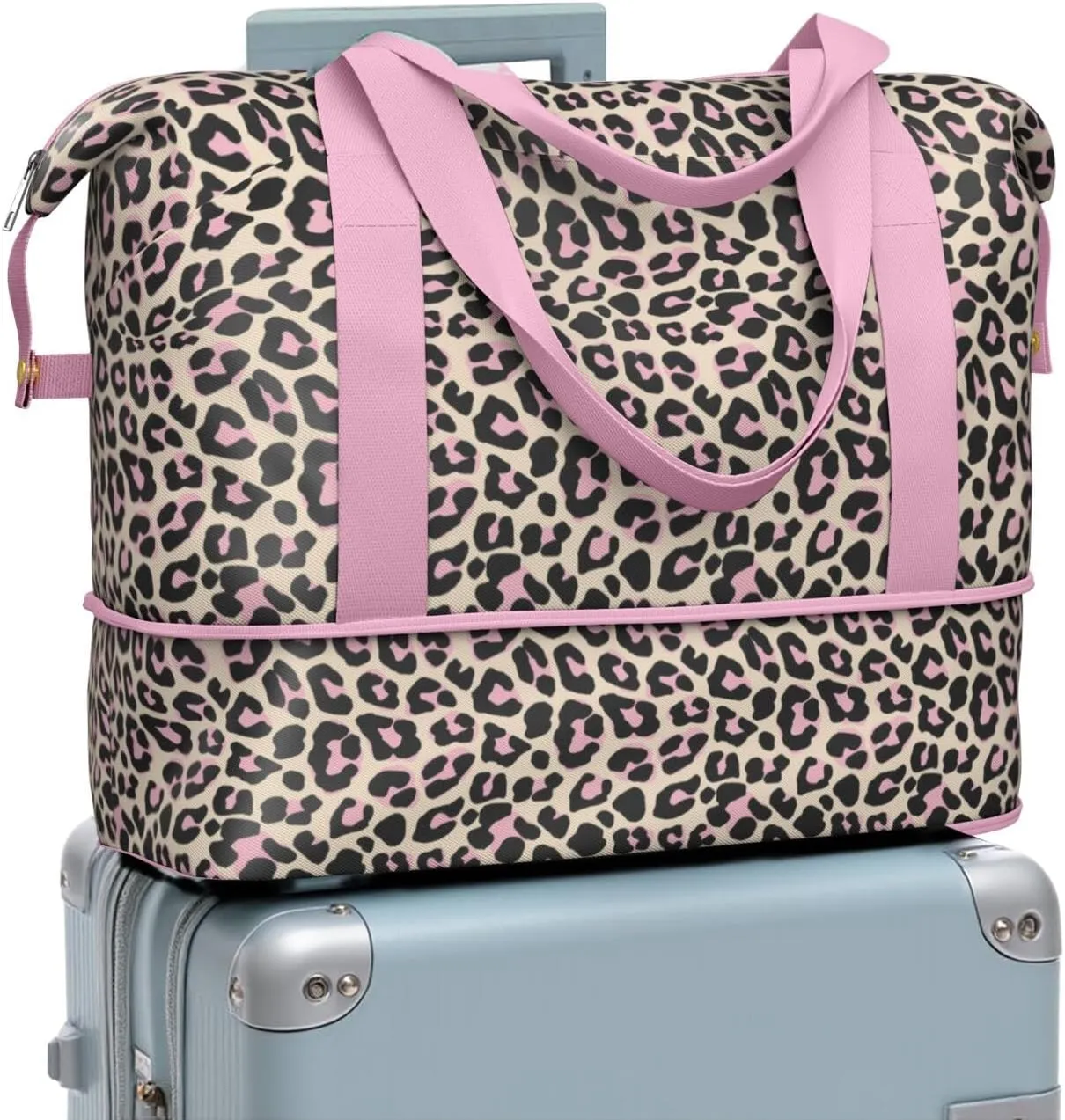 Travel Duffel Bag,Large Weekender Tote for Women, Shoulder Weekender Overnight Bag for Women,Gym Duffel Bag with Wet Pocket