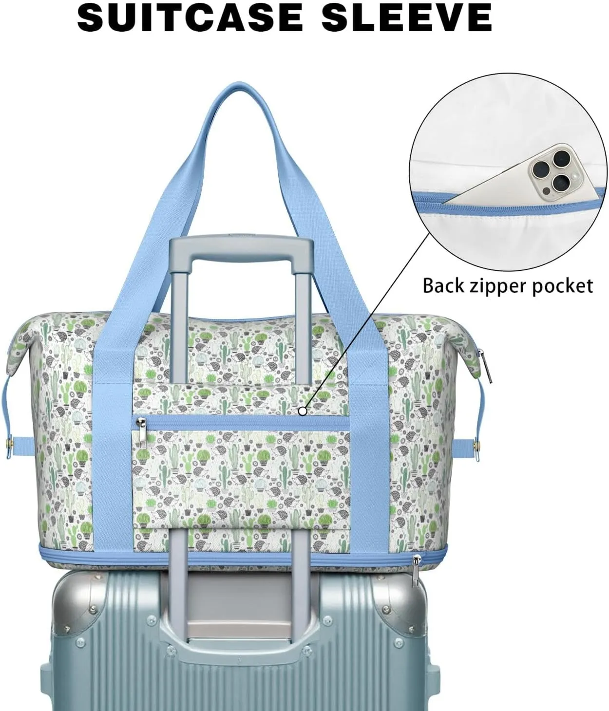 Travel Duffel Bag,Large Weekender Tote for Women, Shoulder Weekender Overnight Bag for Women,Gym Duffel Bag with Wet Pocket