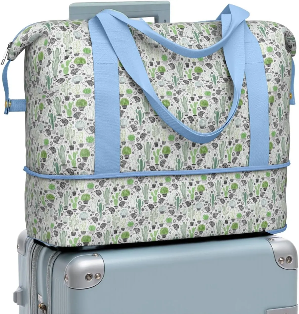 Travel Duffel Bag,Large Weekender Tote for Women, Shoulder Weekender Overnight Bag for Women,Gym Duffel Bag with Wet Pocket