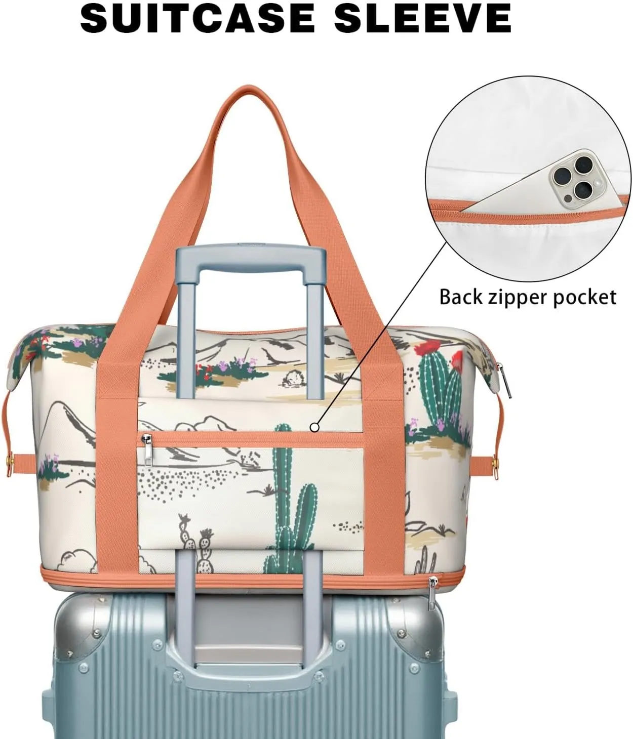 Travel Duffel Bag,Large Weekender Tote for Women,Gym Duffel Bag with Wet Pocket, Shoulder Weekender Overnight Bag for Women