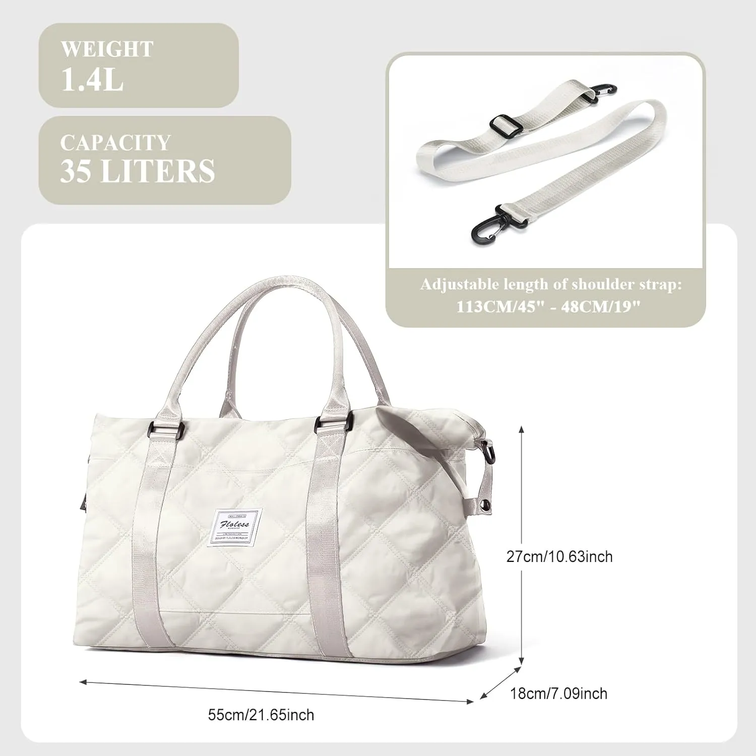 Travel Duffel Bag,Sports Tote Gym Bag,Shoulder Weekender Overnight Bag for Women