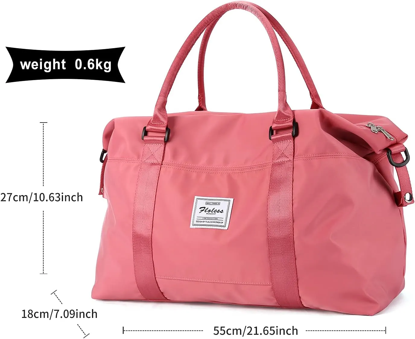 Travel Duffel Bag,Sports Tote Gym Bag,Shoulder Weekender Overnight Bag for Women