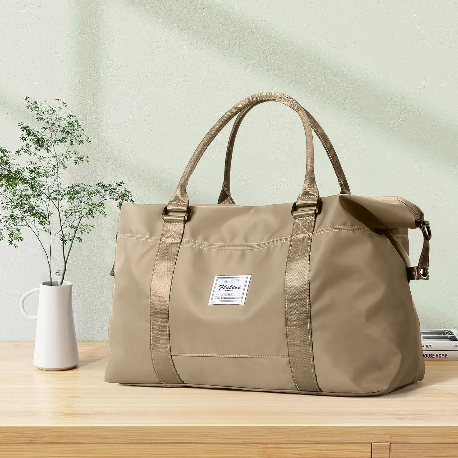 Travel Duffel Bag,Sports Tote Gym Bag,Shoulder Weekender Overnight Bag for Women