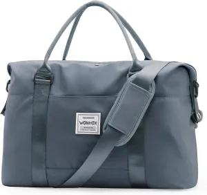 Travel Duffel Bag,Waterproof Duffel Gym Tote Bag Personal Item Bag,Large Sports Weekender Carry On Overnight Bags for Women with Wet Pocket,Duffel Hospital Bag, JewelBlue