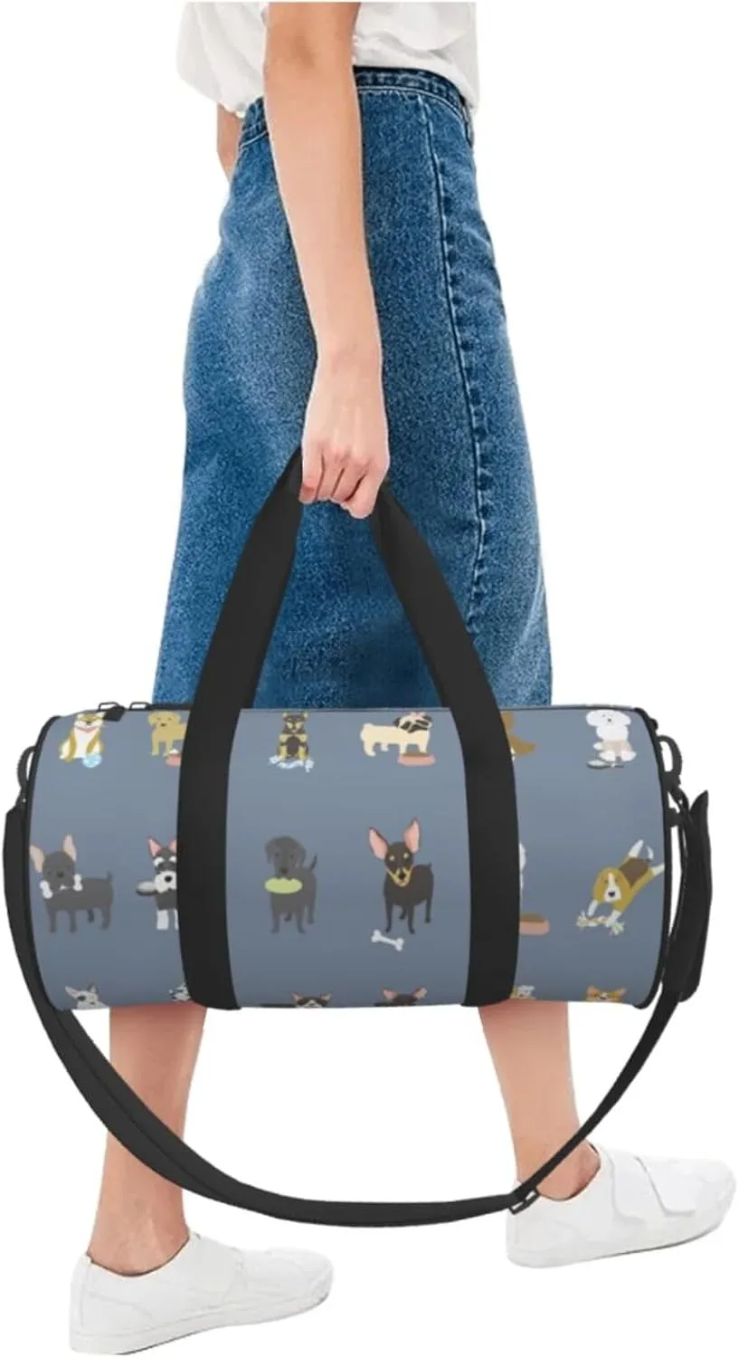 Travel Duffle Bag for Men Women, Dogs 1 Duffle Bags for Sport Gym Overnight Luggage
