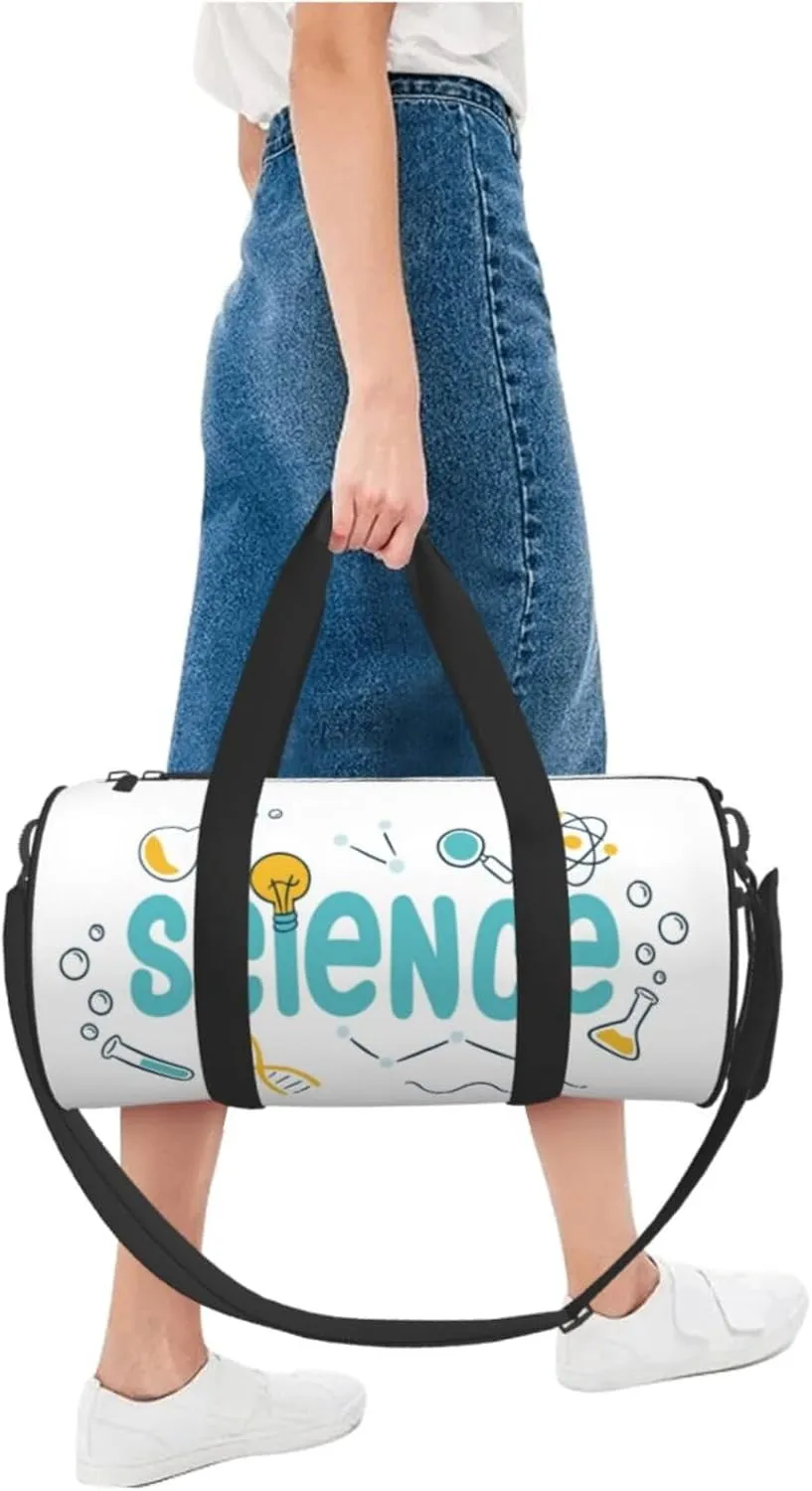 Travel Duffle Bag for Men Women, Science Work Labs Duffle Bags for Sport Gym Overnight Luggage