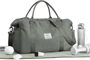 Travel Duffle Bag, Women Weekender Overnight Bags with Laptop Compartment and Wet Pocket, Womens Mens Traveling Carry On Luggage Gym Bag, Hospital Bags for Labor and Delivery, Green