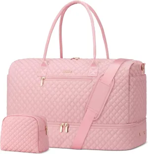 Travel Duffle Weekender Bags for Women - Carry on Bag with Shoe Compartmen Overnight Bag Hospital Bags for Labor and Delivery